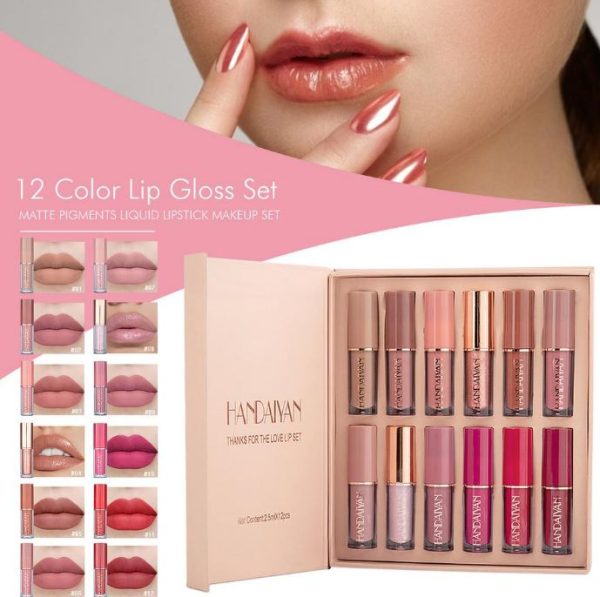 HANDAIYAN Matte Liquid Lipstick Set – 12 Colors