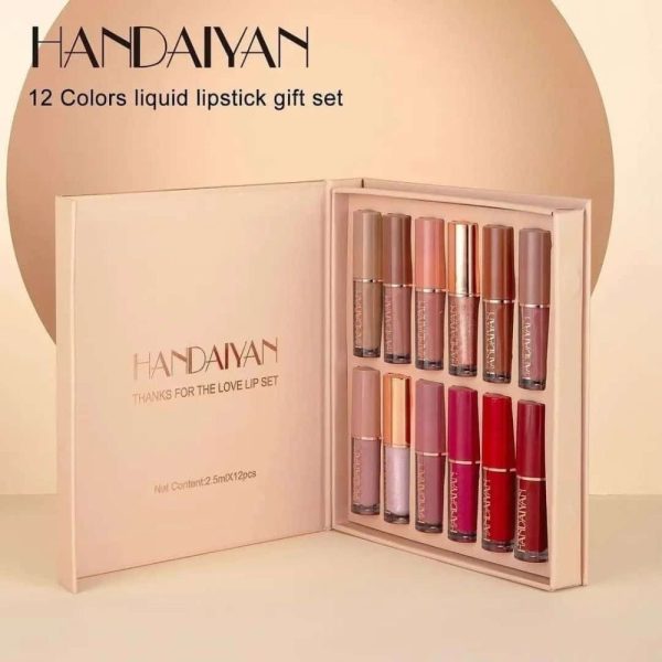 HANDAIYAN Matte Liquid Lipstick Set – 12 Colors
