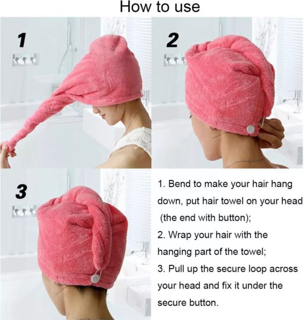Super Absorbent Quick-Dry Hair Towel Cap