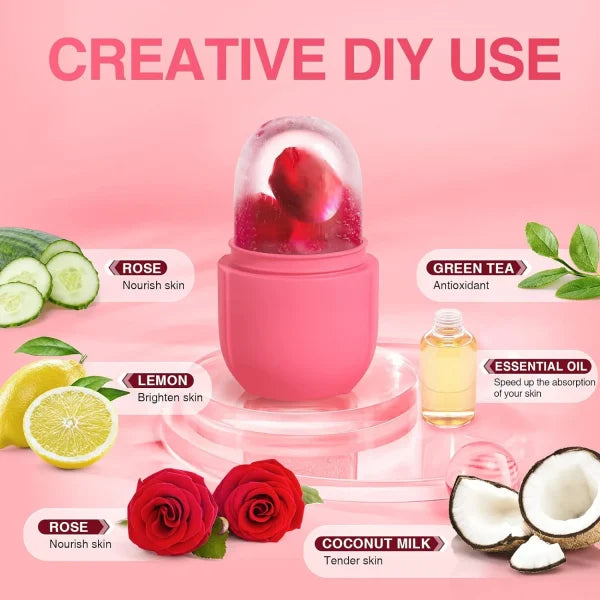 Silicone Ice Roller For Face Care & Glow (random Color)