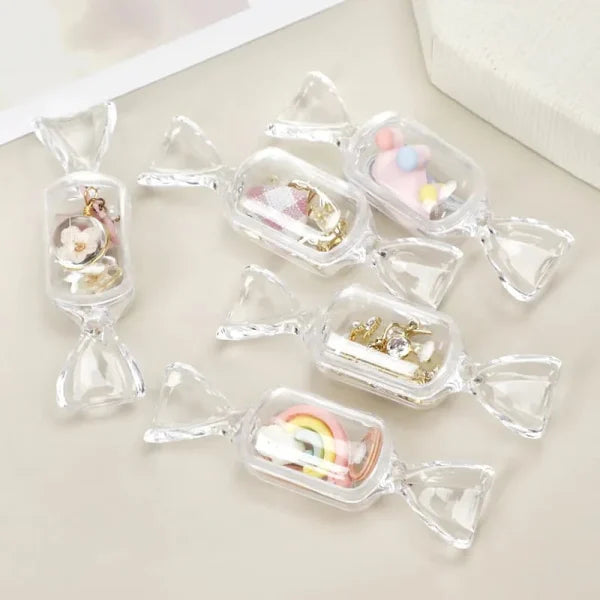 Transparent Candy Shape Box | Mini Plastic Box Rings Earrings, Jewelry Storage Organizer