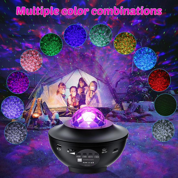 Starry Galaxy Projector Light with Remote & Bluetooth Speaker