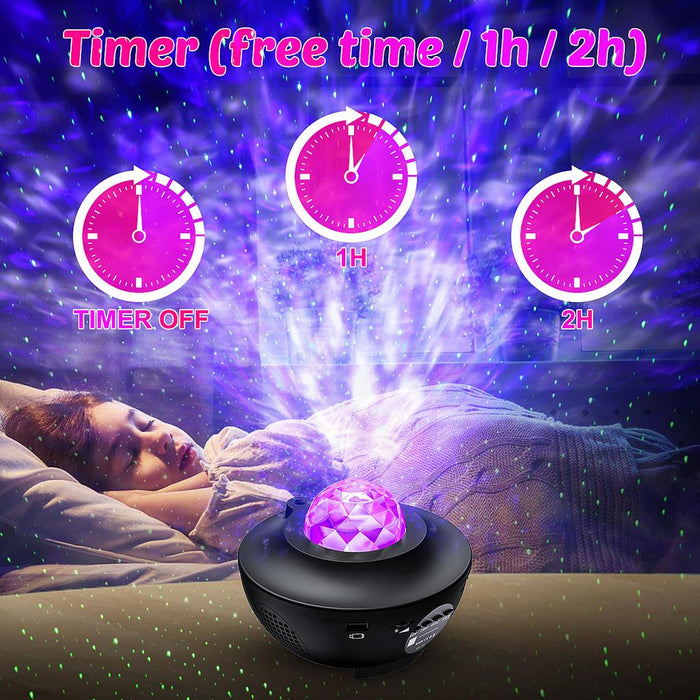 Starry Galaxy Projector Light with Remote & Bluetooth Speaker
