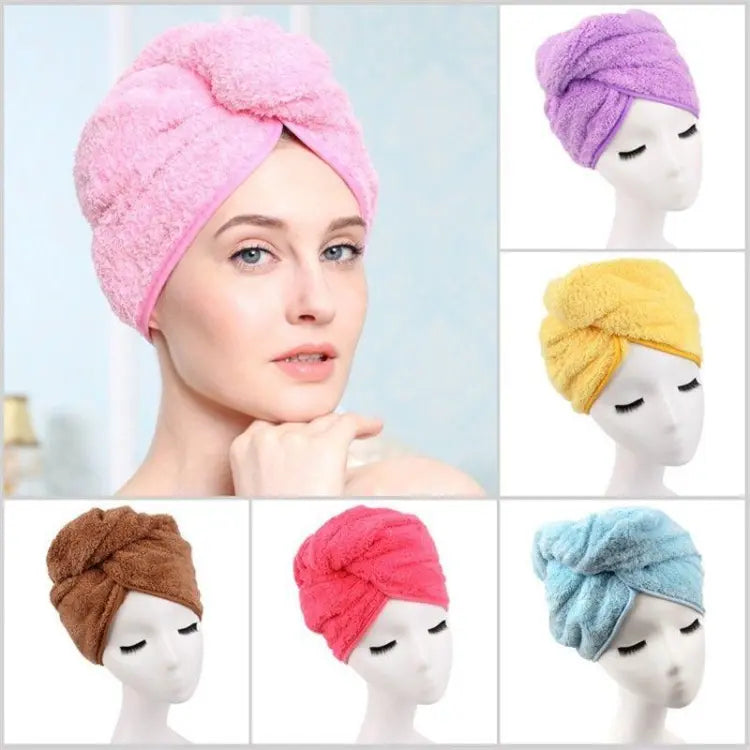 Super Absorbent Quick-Dry Hair Towel Cap