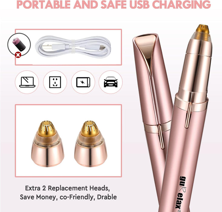 2-in-1 Flawless Hair Remover | Painless Shaver for Face & Bikini