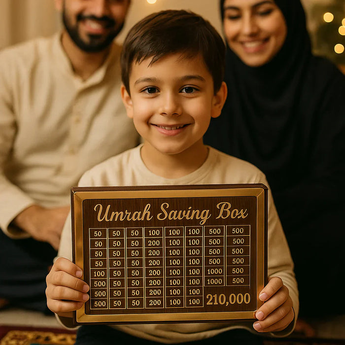 Wooden Umrah Saving Box – Premium Quality