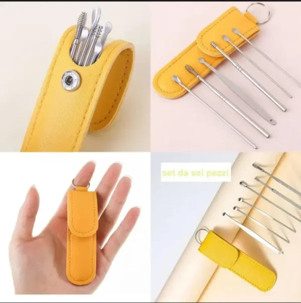 DherigTech 6-Pcs Ear Wax Cleaning Kit (Random Color)
