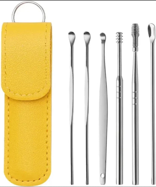 DherigTech 6-Pcs Ear Wax Cleaning Kit (Random Color)