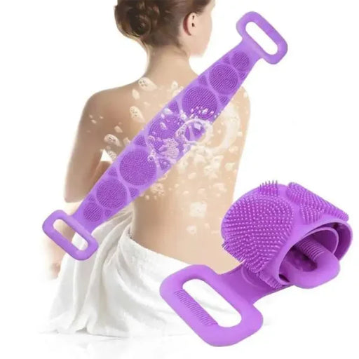 Double-Side Bath Towel Scrubber (Random Color)