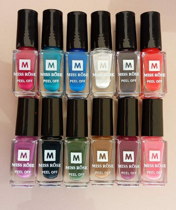 Miss Rose Peel Off Nail Polish – Long-Lasting (Random Color)