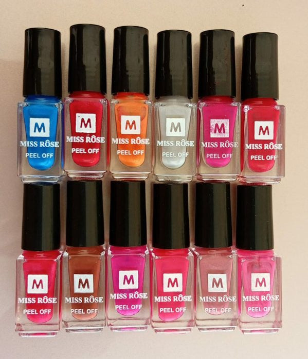 Miss Rose Peel Off Nail Polish – Long-Lasting (Random Color)
