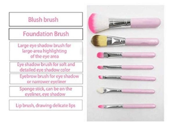Hello Kitty Makeup Brush Set (pack Of 7)